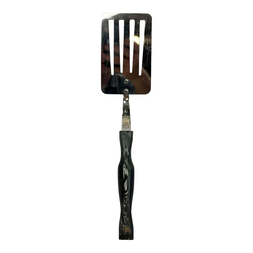 Cutco # 1716 Slotted Spatula Turner Black Swirl Handle Read description